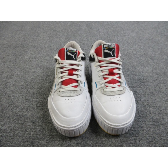 Puma Cali Star Shoes Womens‎ Size 7 White Red Black 373908 01 Leather Sneakers - Picture 2 of 14